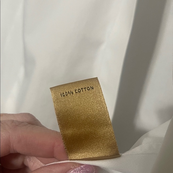 Investments the Taylor Classic White Button Down V-Neck Shirt 3/4 Sleeve Size 22 - Picture 7 of 9